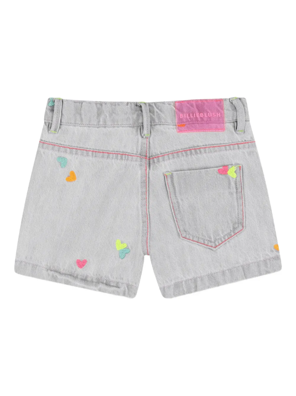 Heart-Motif Denim Shorts