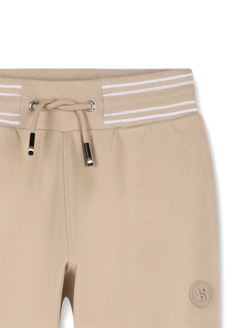 BOSS Kidswear Trainingsbroek met logoprint Beige