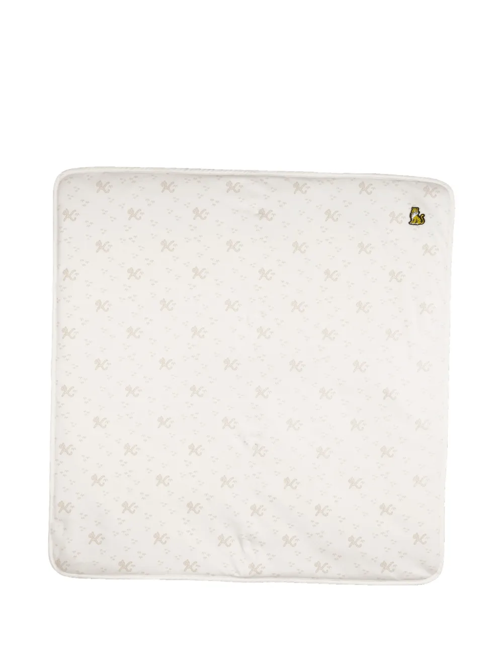 Kenzo Kids logo-print blanket - Bianco