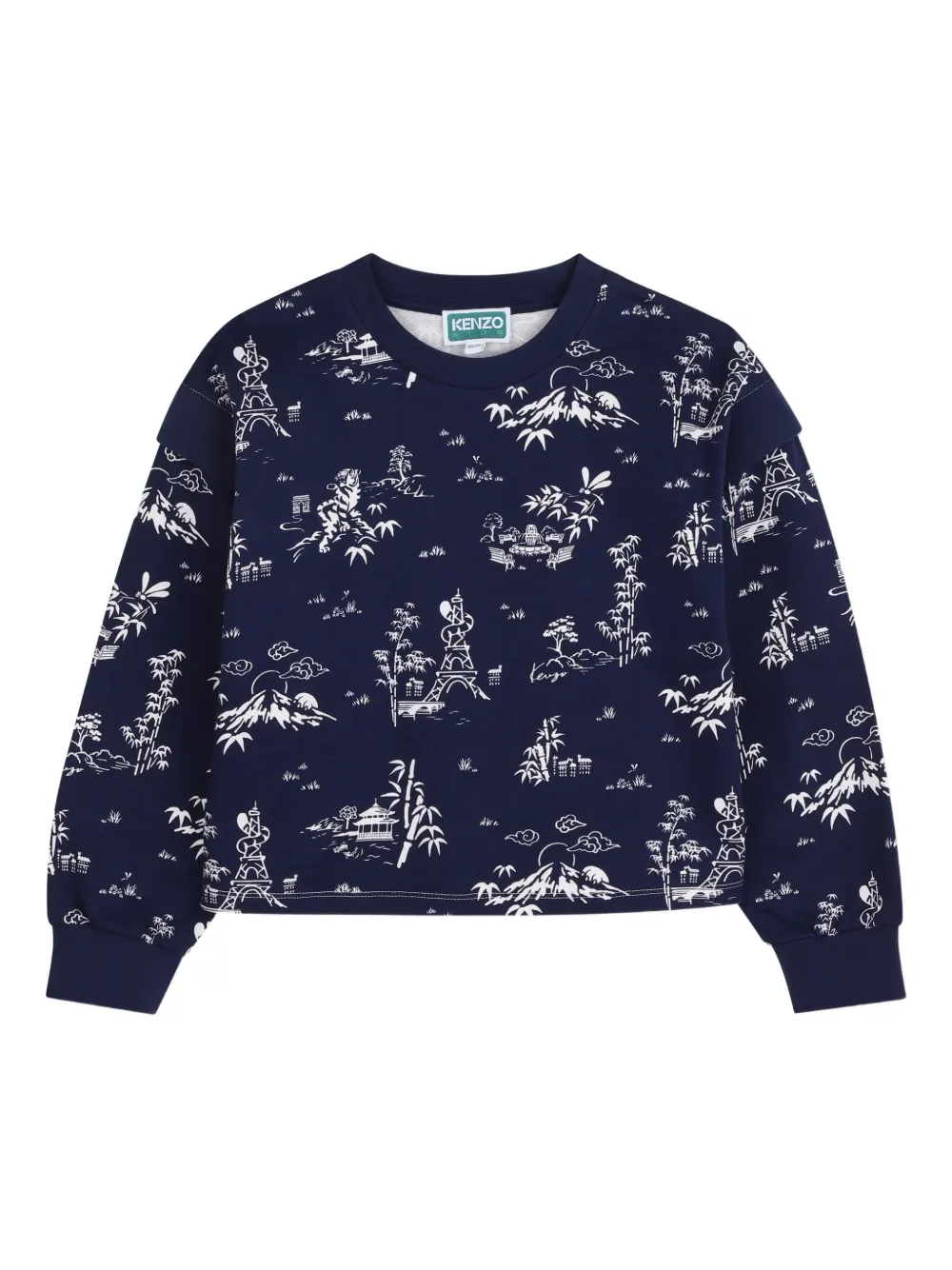 Kenzo Kids Felpa con stampa - Blu