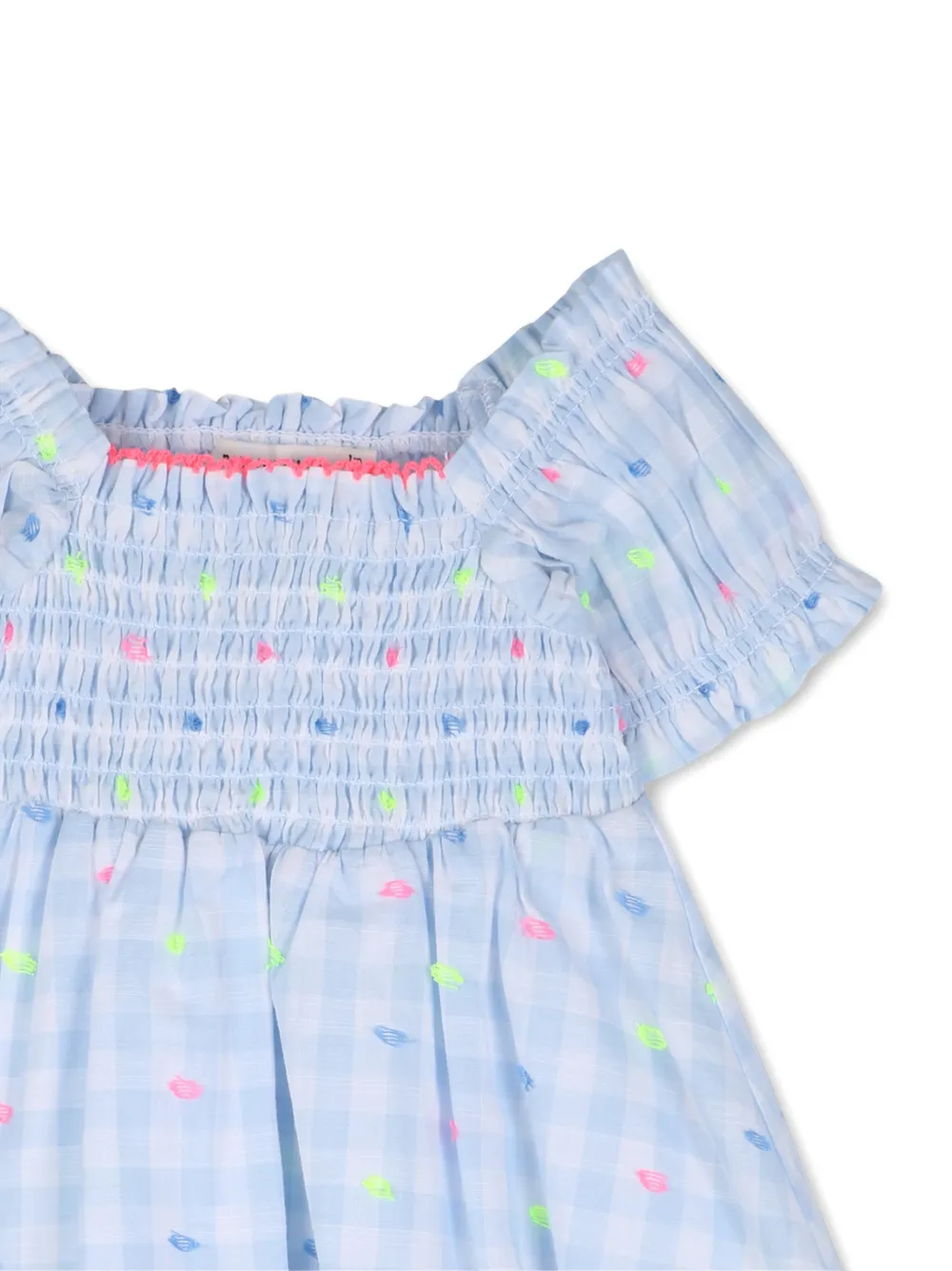  Billieblush Check-pattern Dress - Blue 