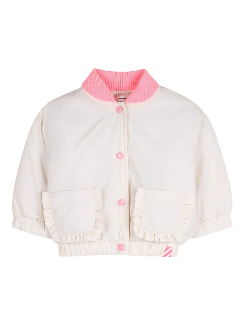 Billieblush Bomberjacke mit Rüschenbesatz - Nude