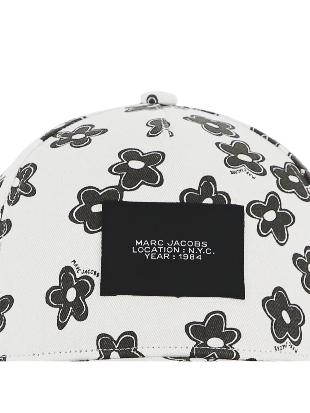 Floral-Print Logo-Patch Baseball Cap