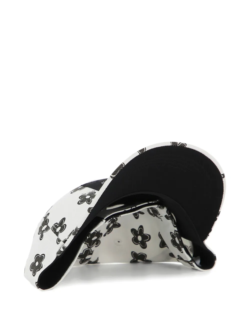 Floral-Print Logo-Patch Baseball Cap