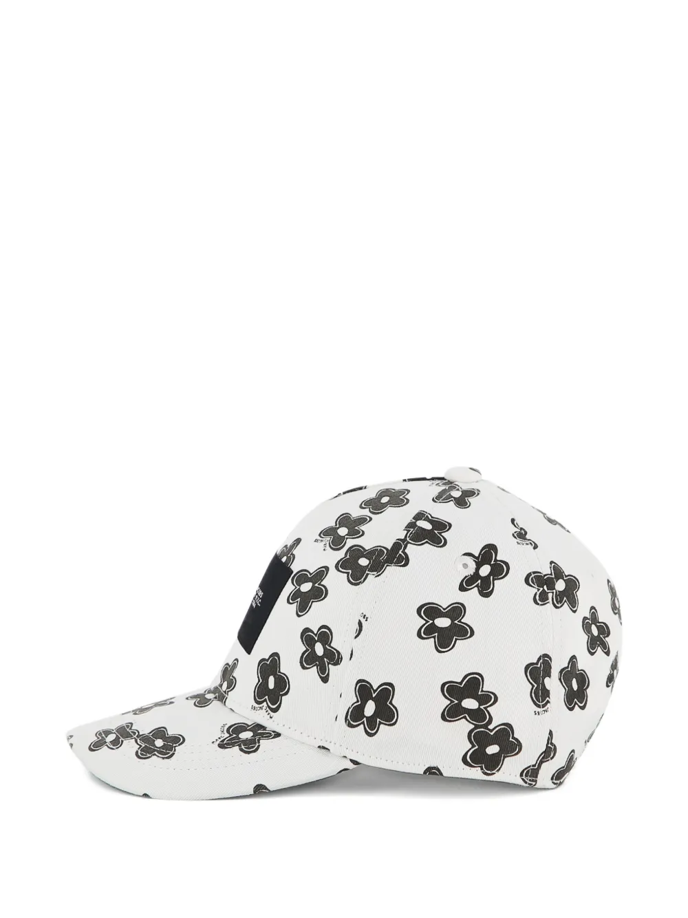 Floral-Print Logo-Patch Baseball Cap