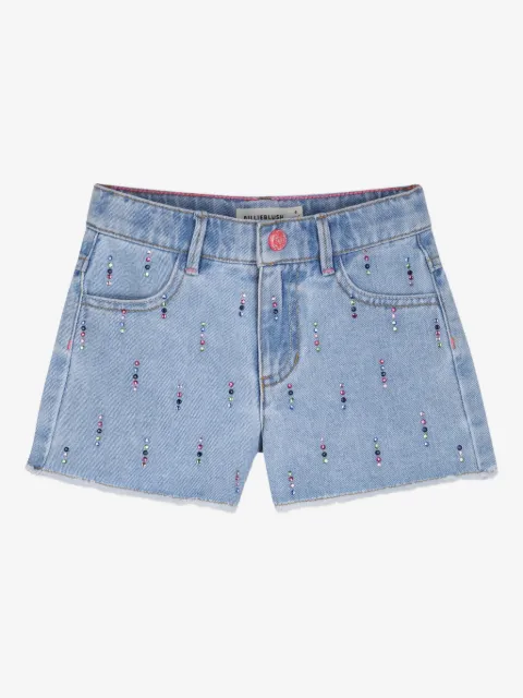 Billieblush crystal-embellished denim shorts