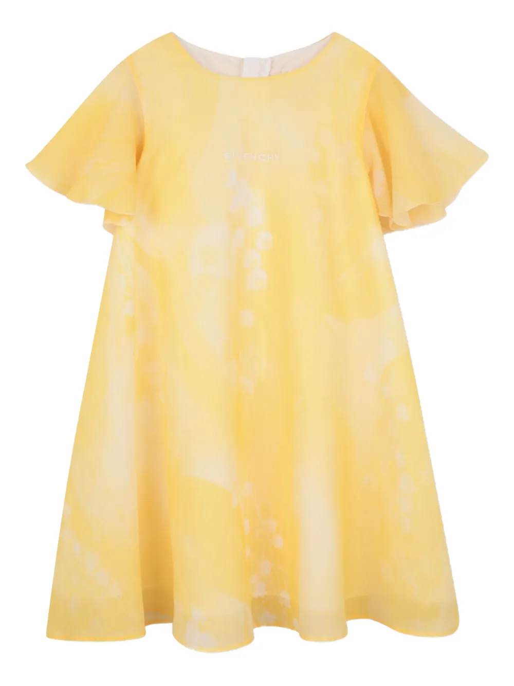 Givenchy Kids logo zip-fastening dress - Yellow