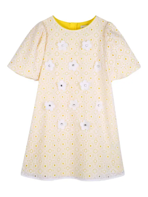 Marc Jacobs Kids vestido corto con aplique floral