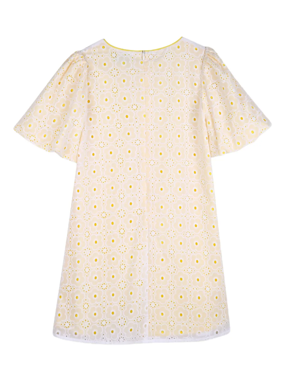  Marc Jacobs Kids Flower-appliqué Dress - Yellow 