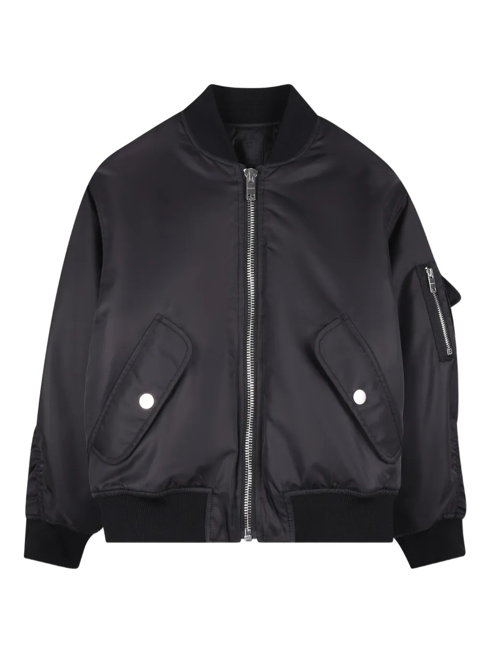 Givenchy Kids Bomberjacke mit Stickerei - Schwarz