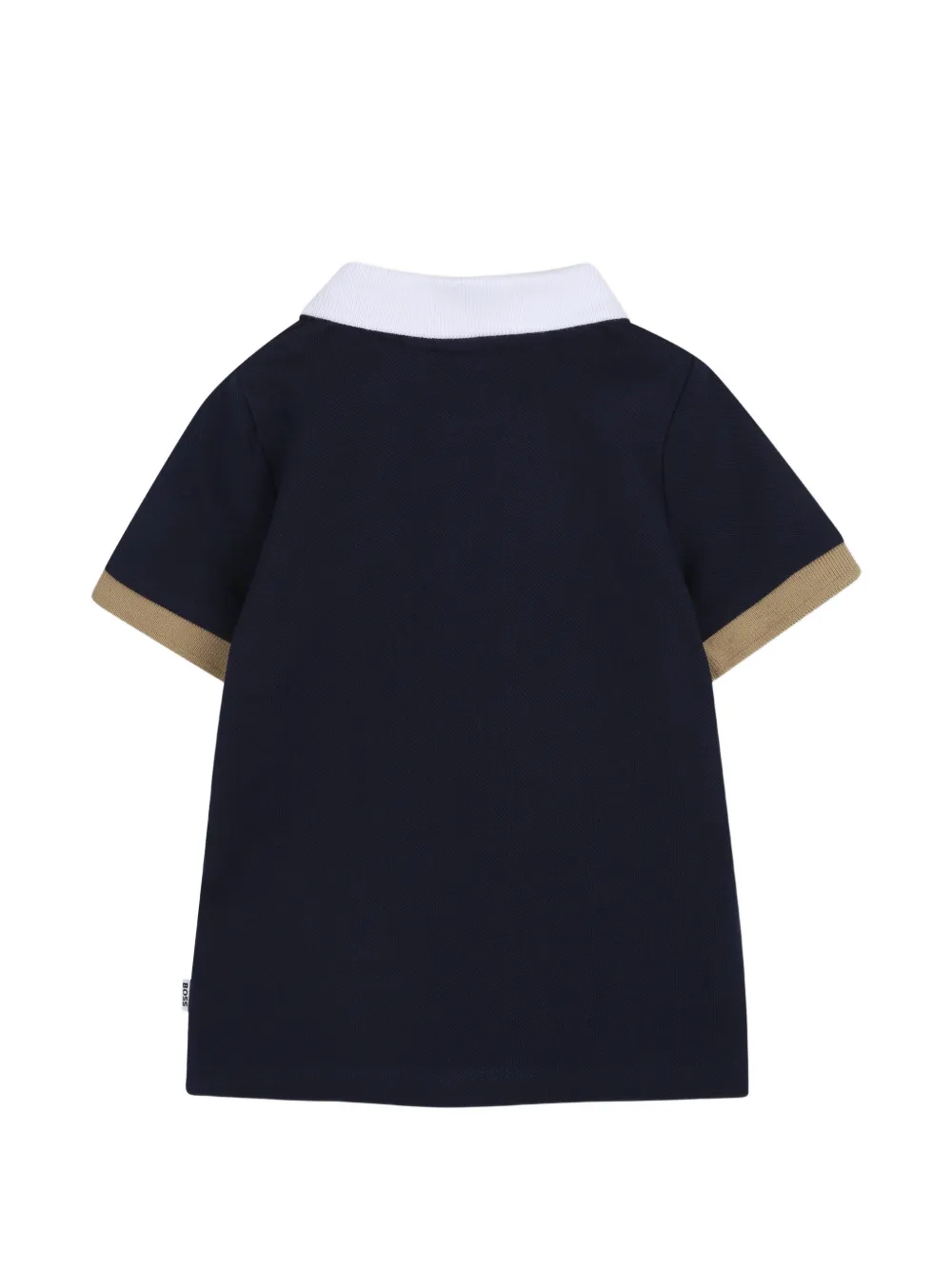 BOSS Kidswear Poloshirt met logoprint Blauw