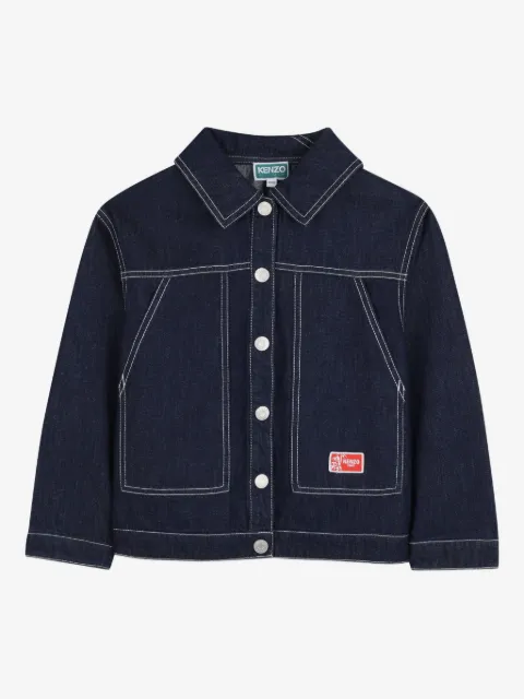 Kenzo Kids Geknöpfte Jeansjacke