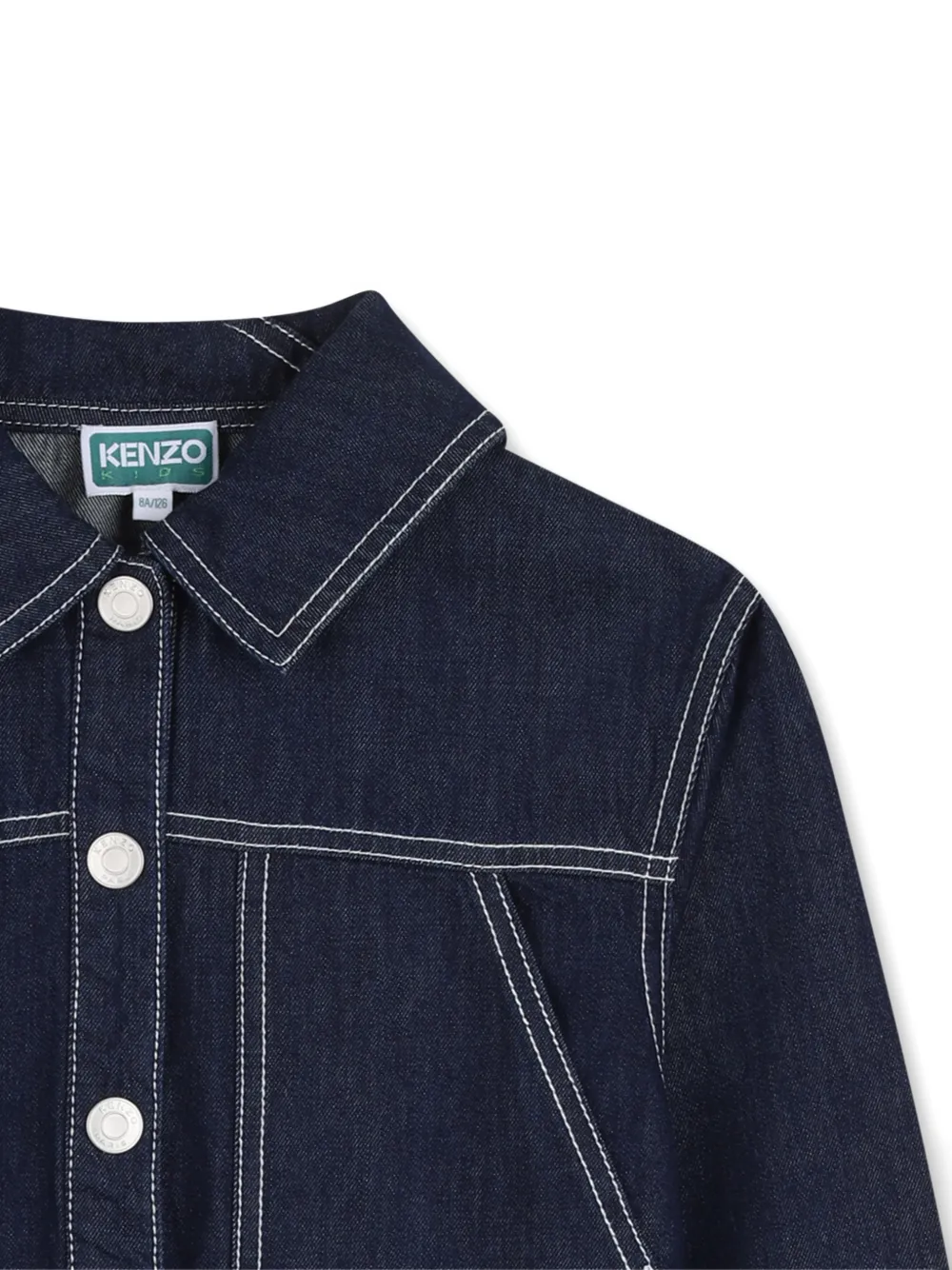 Kenzo Kids Spijkerjack met knopen Blauw