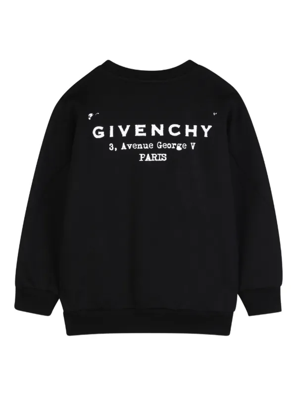 GIVENCHY ブラック ロゴ スウェット Givenchy Kids ロゴ スウェットシャツ | ブラック | FARFETCH JP