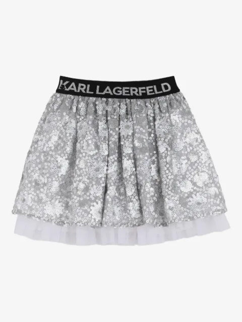 Karl Lagerfeld Kids sequin floral skirt