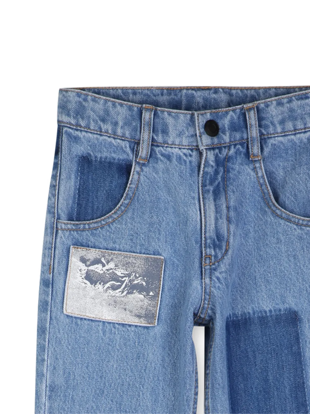  Marc Jacobs Kids Patched Jeans - Blue 