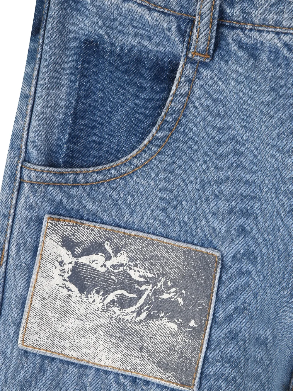 Marc Jacobs Kids Jeans met patch Blauw