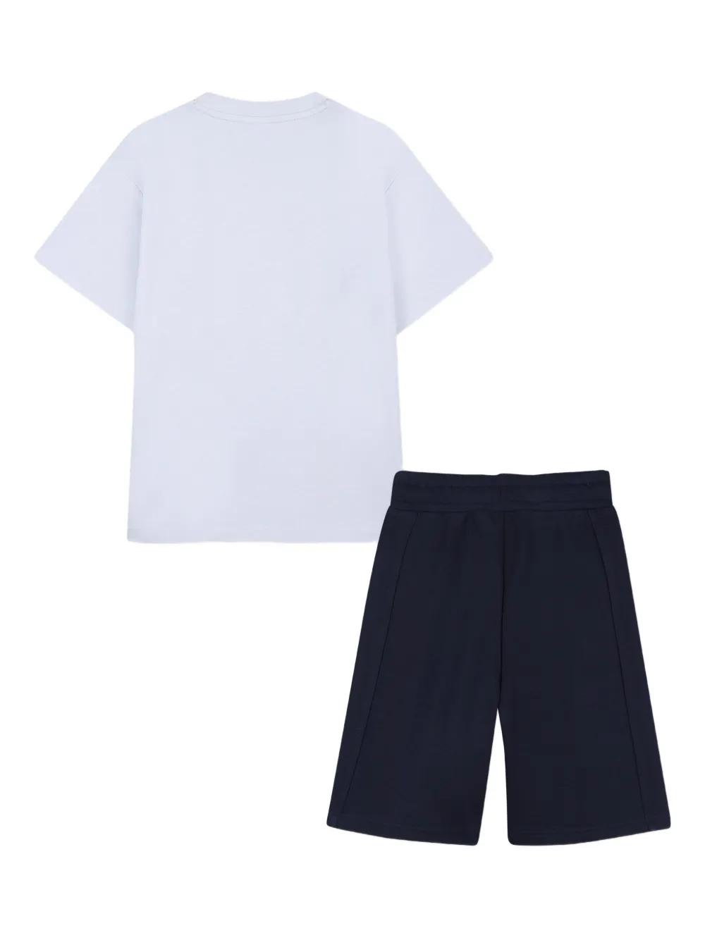 BOSS Kidswear Shortsset met logodetail Wit