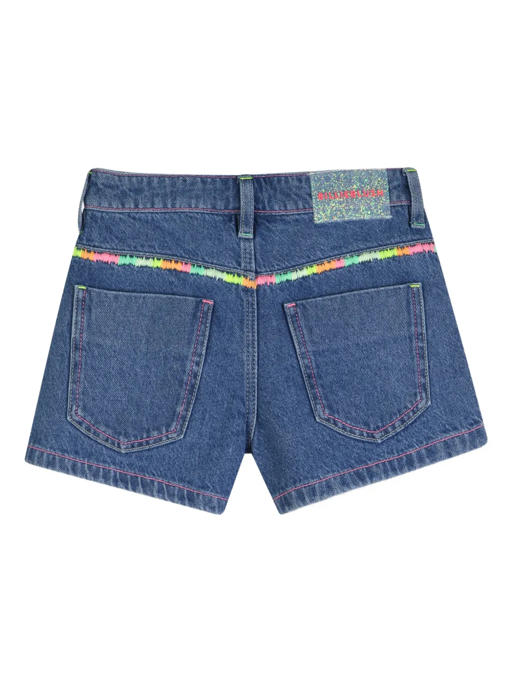  Billieblush Embroidered-detail Denim Shorts - Blue 