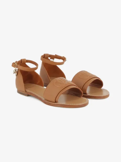 Chloé Kids Sandalen mit Logo-Riemen