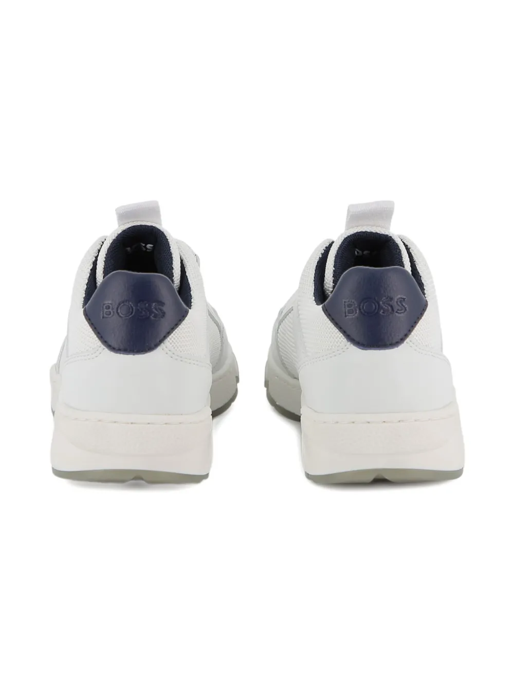BOSS Kidswear Sneakers met mesh vlakken Wit