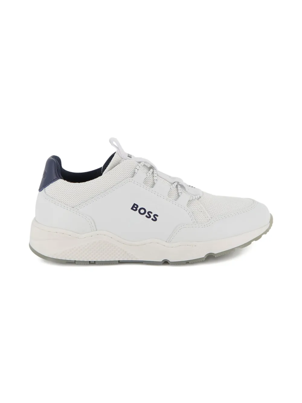 BOSS Kidswear Sneakers met mesh vlakken Wit
