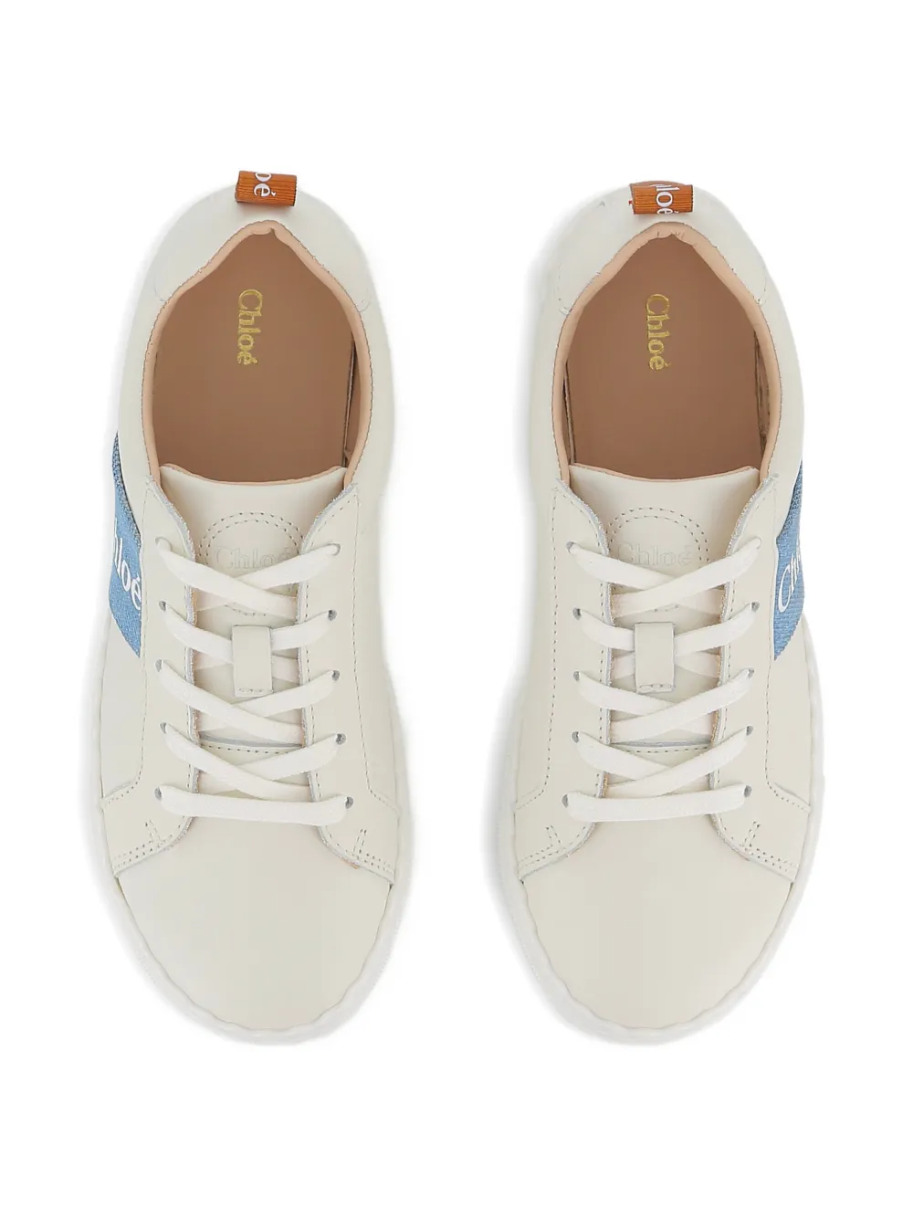 Chloé Kids Sneakers met logoband Wit