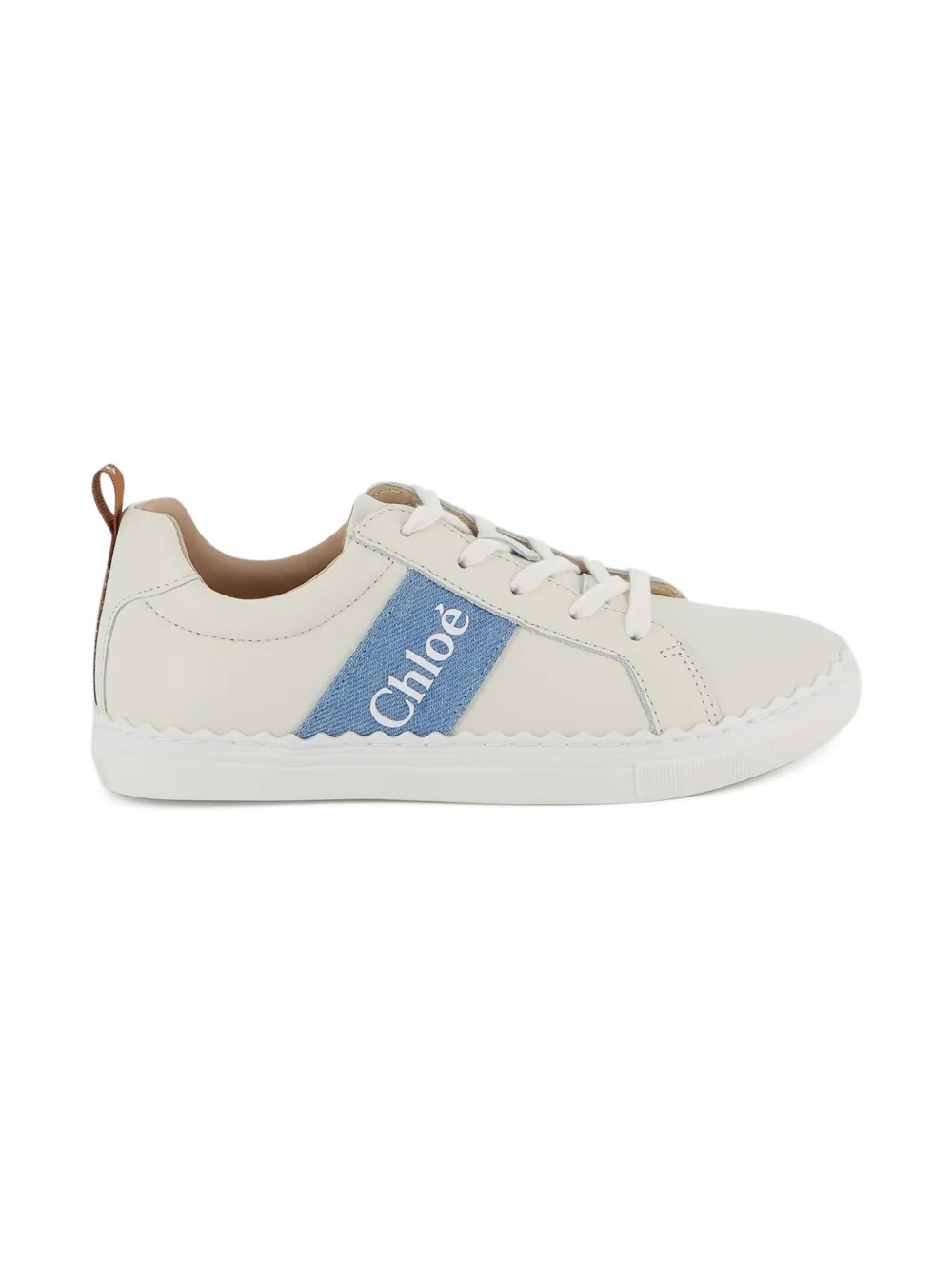 Chloé Kids Sneakers met logoband Wit