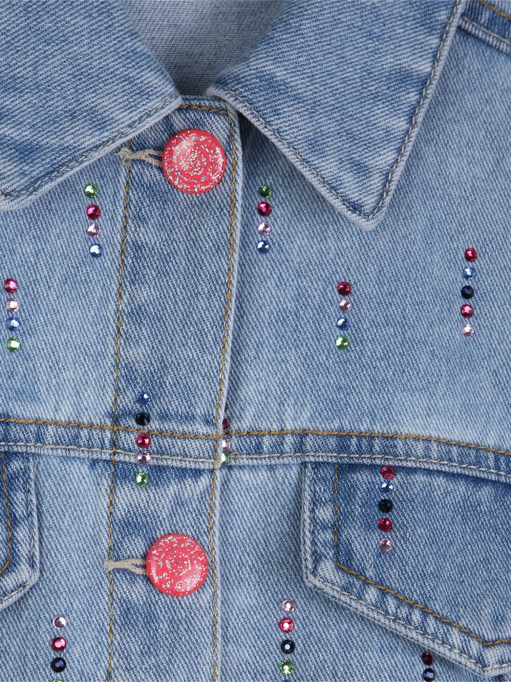  Billieblush Crystal-embellished Denim Jacket - Blue 