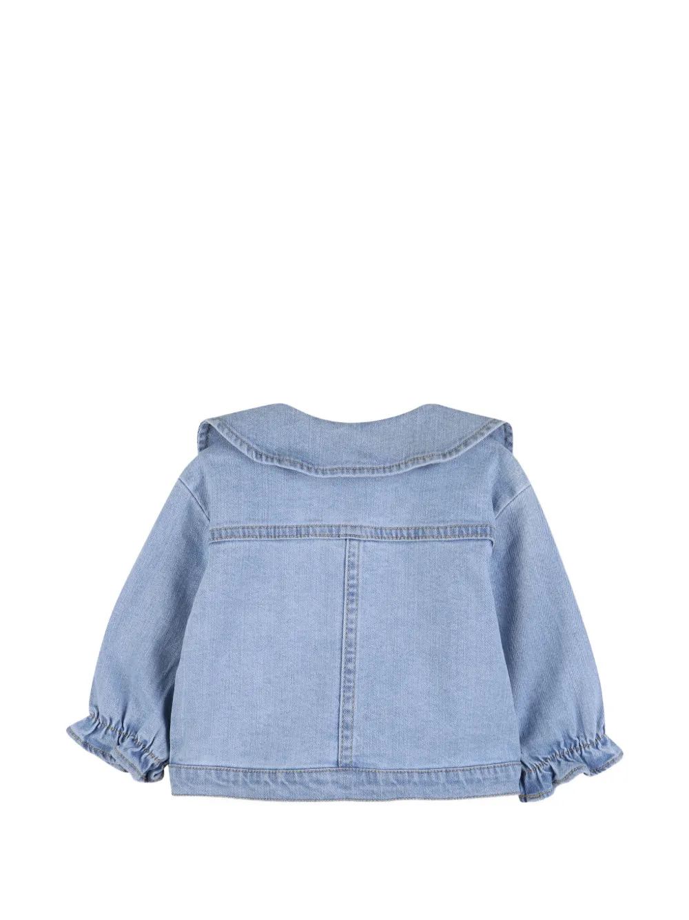 Embroidered-Collar Denim Jacket