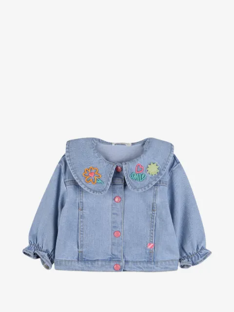 Billieblush embroidered-collar denim jacket