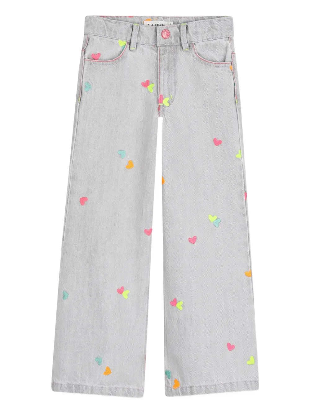 Billieblush Jeans con motivo a cuori - Grigio