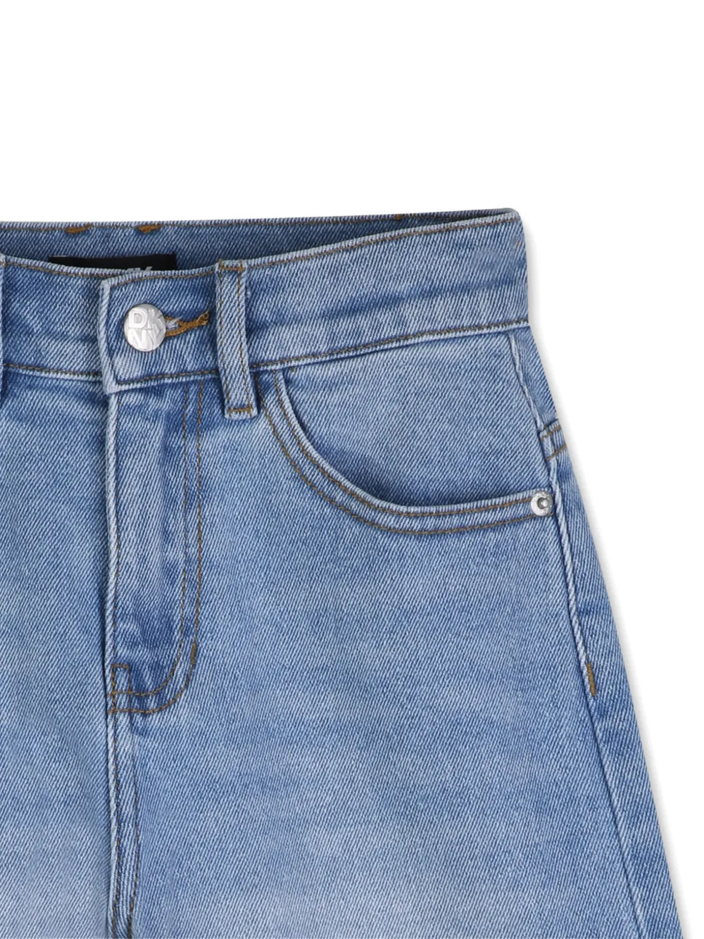  Dkny Kids Buttoned Denim Shorts - Blue 