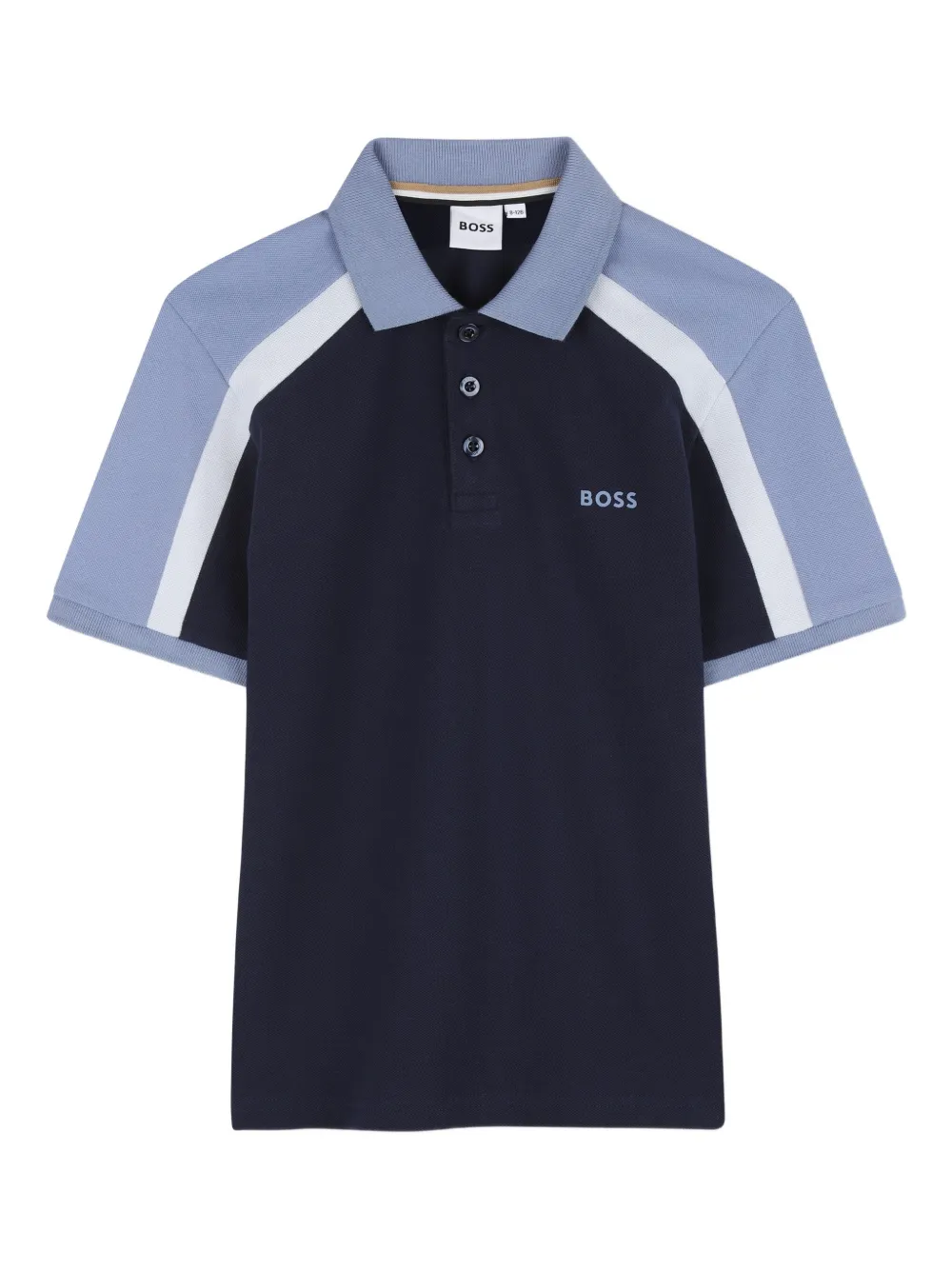 BOSS Kidswear Polo con design color-block - Blu