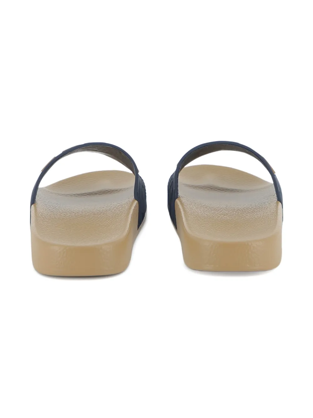 BOSS Kidswear Slippers met logodetail Blauw