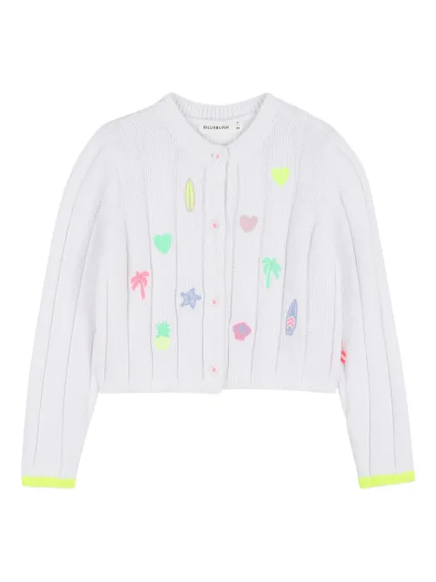 Billieblush heart-embroidered cardigan