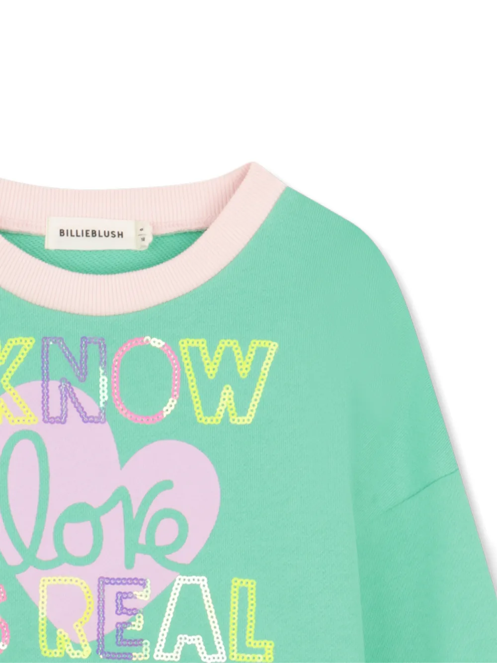  Billieblush Sudadera Con Letras Y Lentejuelas - Verde 