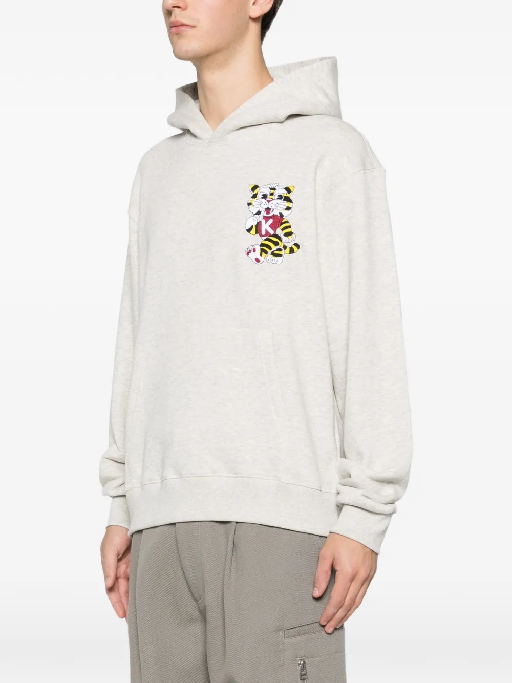 Kenzo Wild Tiger katoenen hoodie Grijs