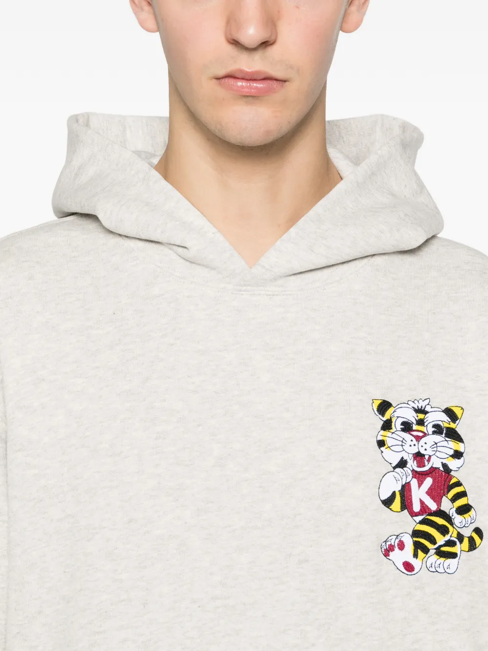 Kenzo Wild Tiger katoenen hoodie Grijs