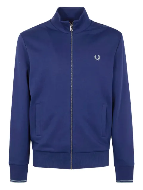 Fred Perry laurel-embroidered zip-up sweatshirt