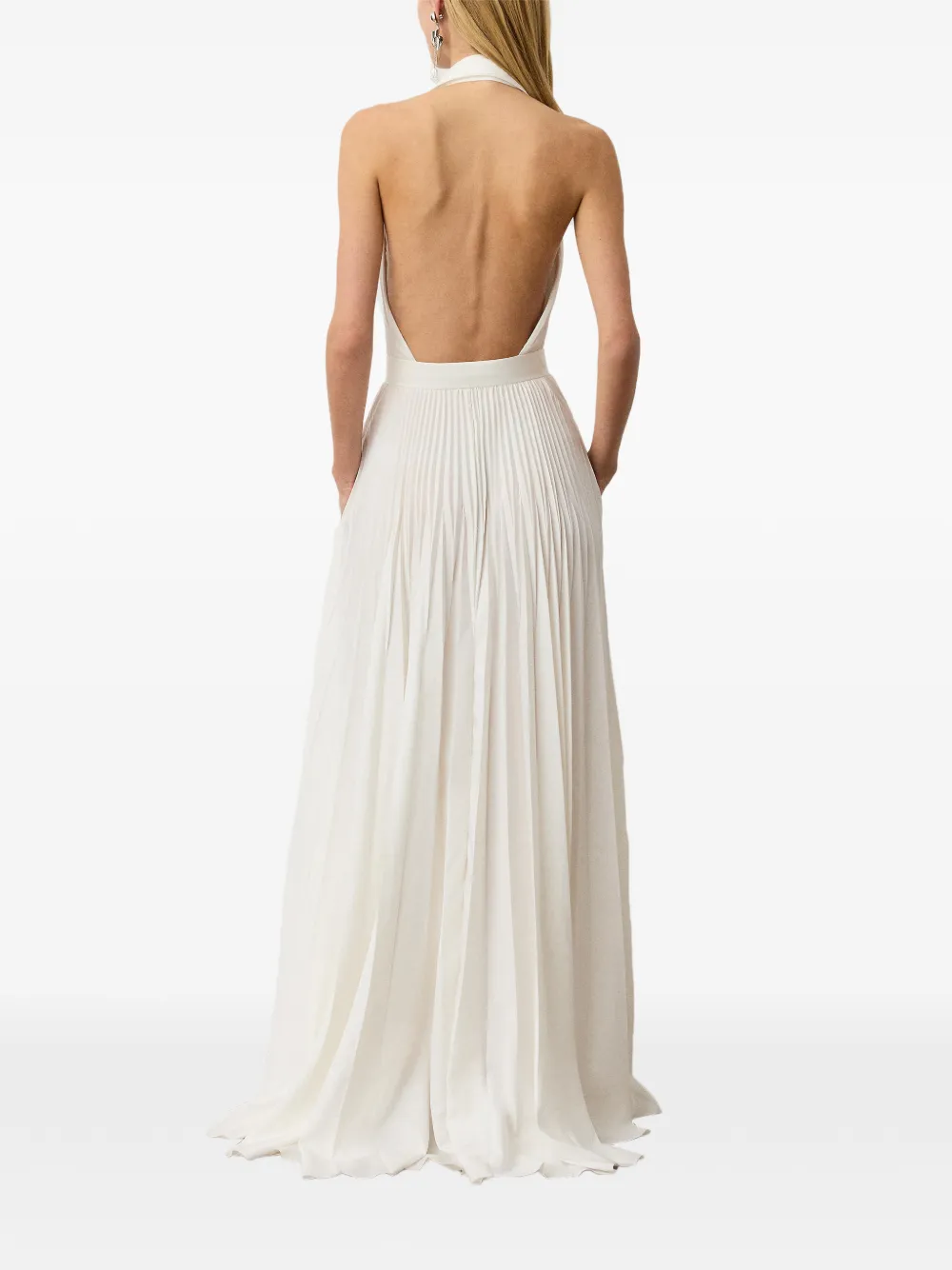 Ralph Lauren Collection Eldred geplooide maxi-jurk Beige