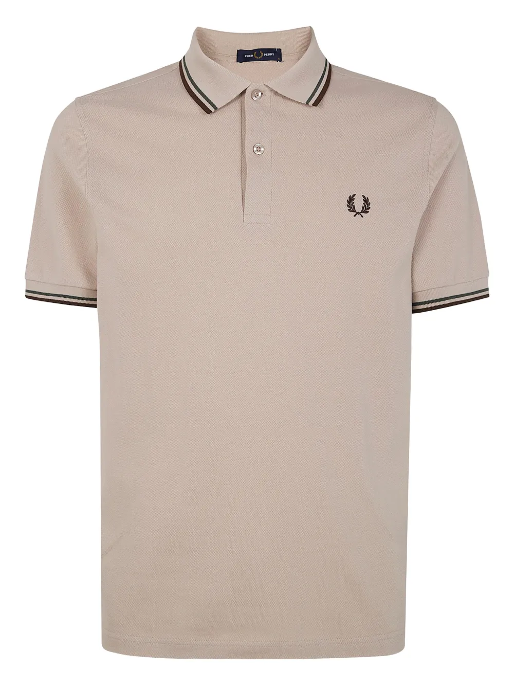 Fred Perry laurel-wreath tipped polo shirt - Nude