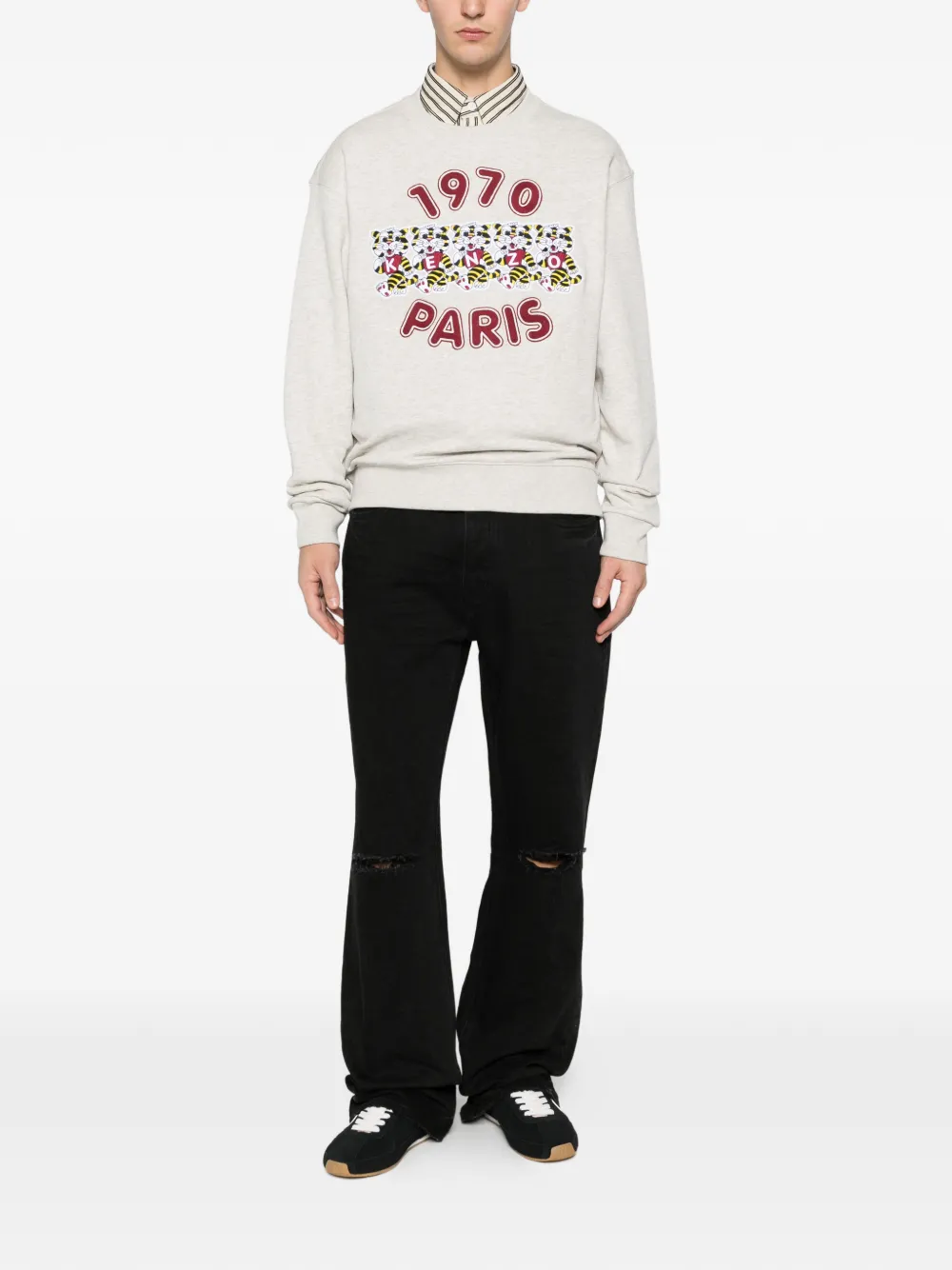 Kenzo paris graphic crew-neck sweatshirt - Grijs