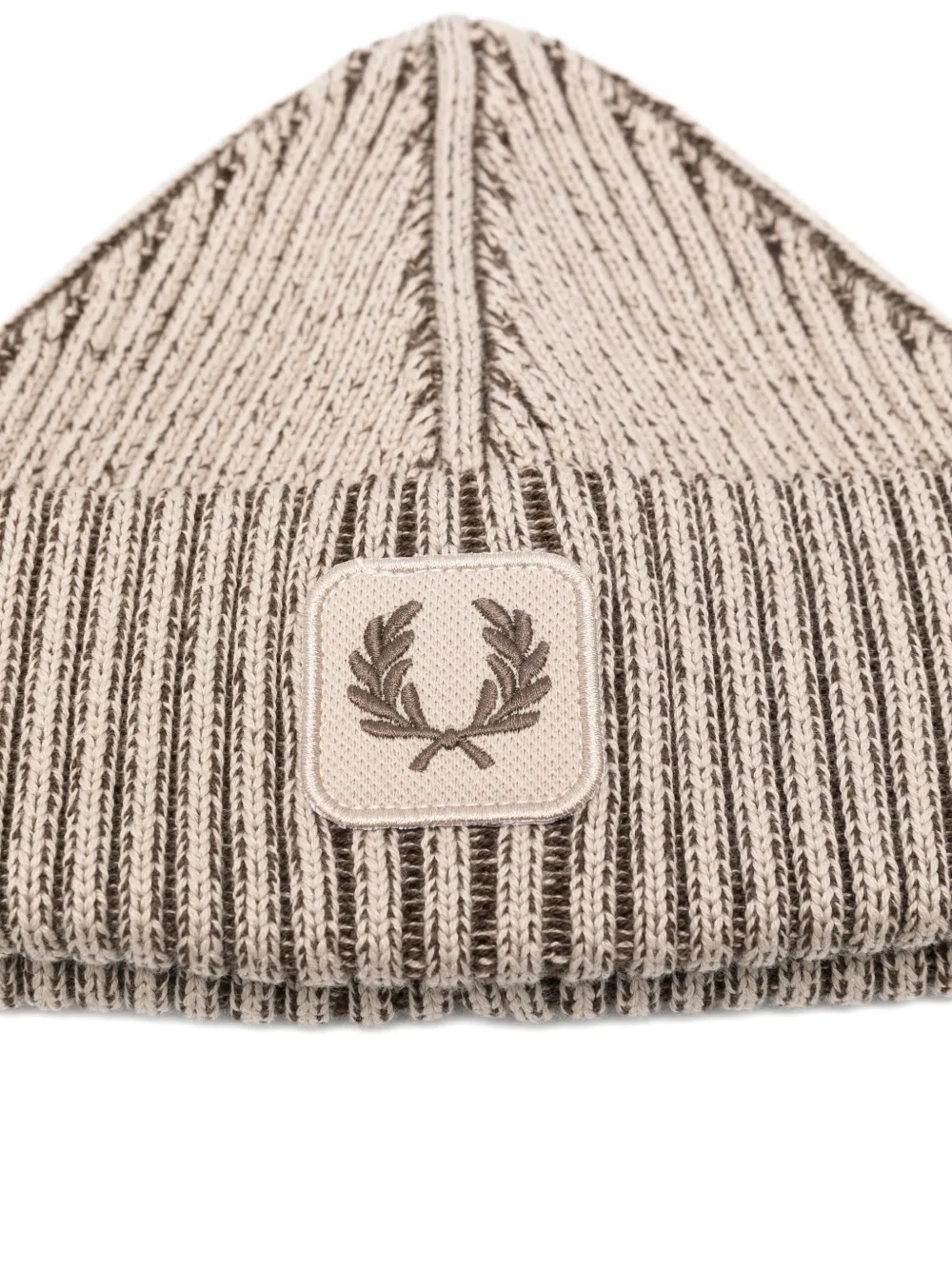  Fred Perry Logo-patch Beanie Hat - Neutrals 