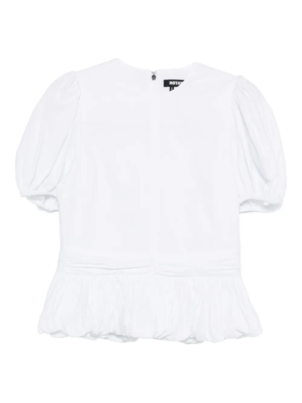 ROTATE BIRGER CHRISTENSEN puff-sleeves peplum top | White | Image 1
