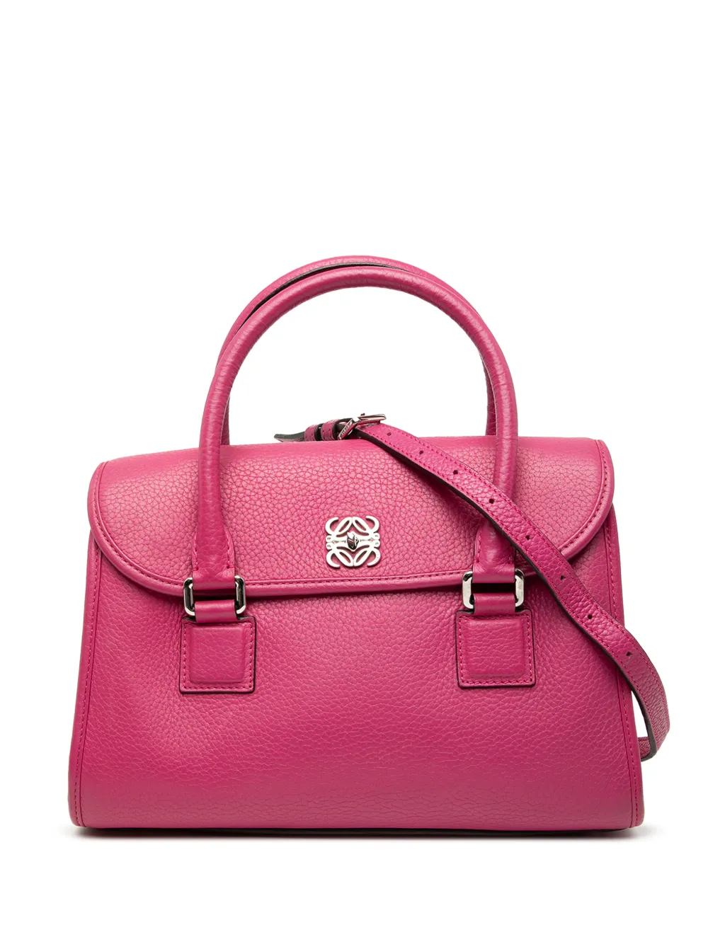 Pre-owned Loewe 2012 Leather Alamo 28 Satchel In Pink