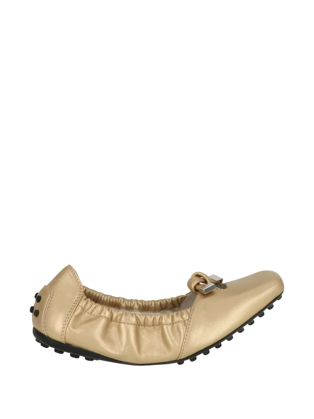 Tod's Kids Gommino bow-detail ballet flats - Oro