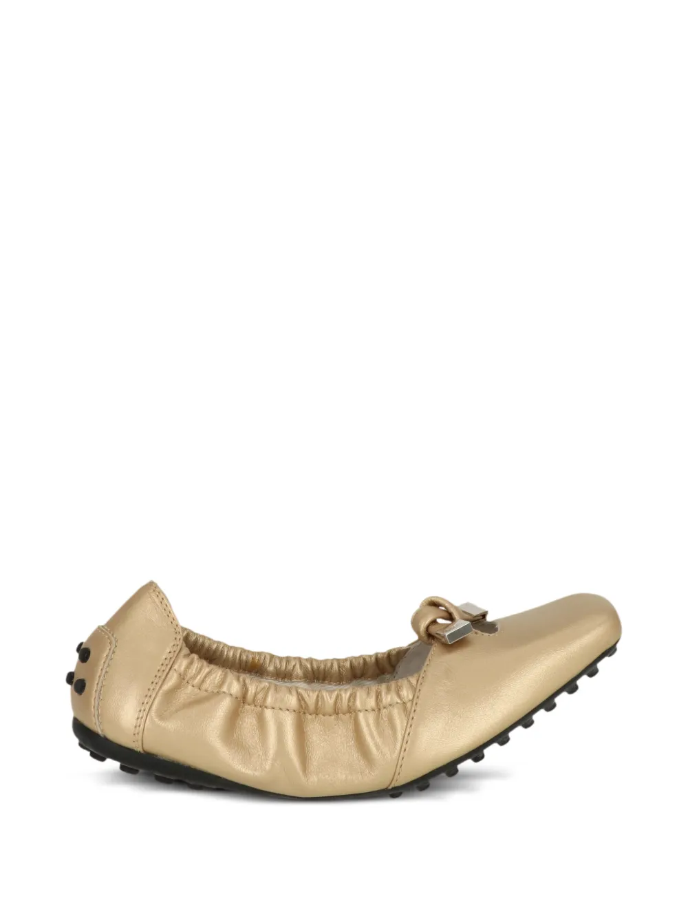 Tod's Kids Gommino bow-detail ballet flats - Oro