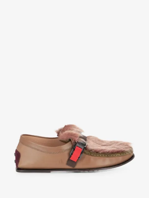 Tod's mocasines de pelo artificial con hebilla