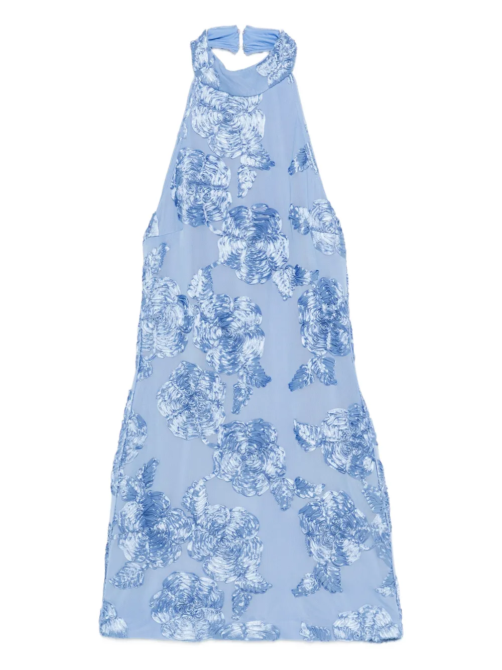 ROTATE BIRGER CHRISTENSEN floral halterneck mini dress - Blu